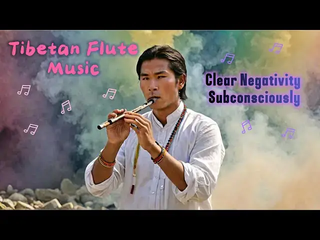 'Video thumbnail for Tibetan Flute Music Heals Anxiety and Depression, Clears Negativity Subconsciously'