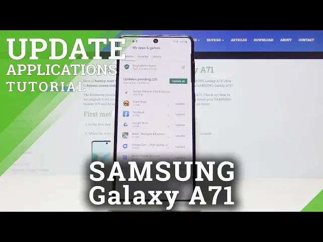 'Video thumbnail for How to Update Any Application on Samsung Galaxy A71 – Software Actualization'