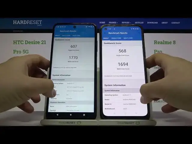 Video thumbnail for Geekbench 5 CPU Benchmark on HTC Desire 21 Pro 5G vs Realme 8 Pro – Performance Test