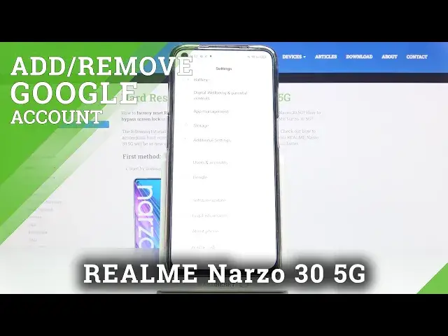 Video thumbnail for How to Add and Remove Google Account on REALME Narzo 30 5G – Change Google Account