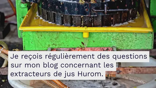 Video thumbnail for Tout savoir sur les extracteurs de jus Hurom