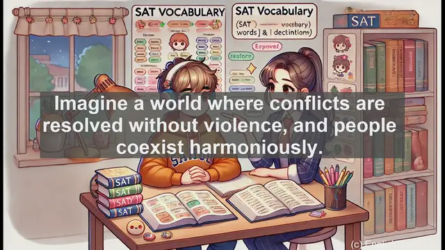 Video thumbnail for 5000 Must Know SAT Vocabulary - Peaceable: The Art of Avoiding Conflict