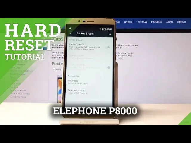 Video thumbnail for How to Hard Reset ELEPHONE P8000 - Restore Factory Settings