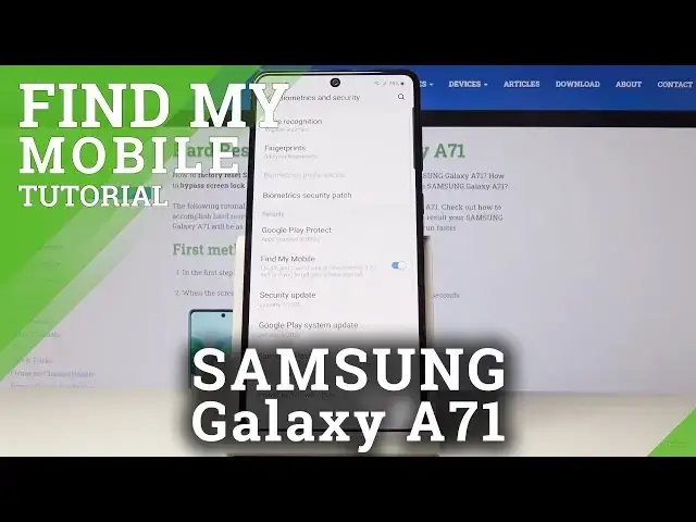 'Video thumbnail for How to Use Find My Mobile Feature in SAMSUNG Galaxy A71 – Activate FMM'