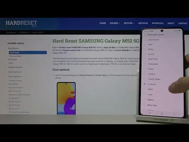 Video thumbnail for Choose best notification tone on Samsung Galaxy M52 5G - All notification tones on your Galaxy M52