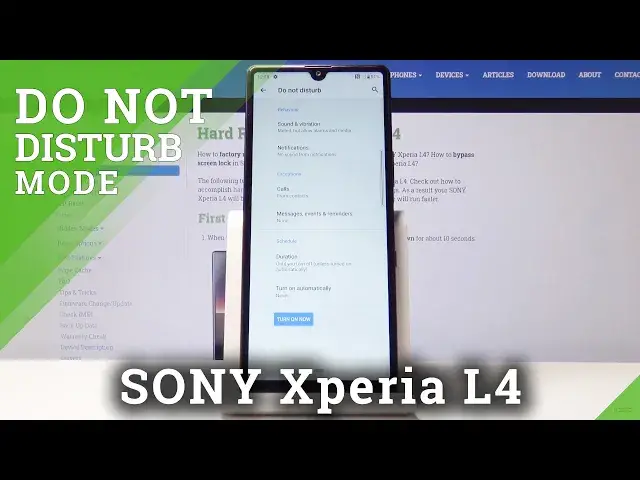 Video thumbnail for How to Enable Do Not Disturb Mode in SONY Xperia L4 – DND Settings