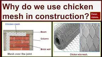 Video thumbnail for Why do we use chicken mesh in construction?