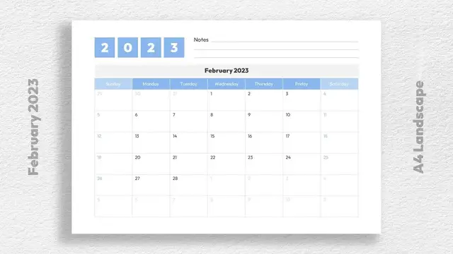 Video thumbnail for February 2023 Calendar Printable Template Free Download
