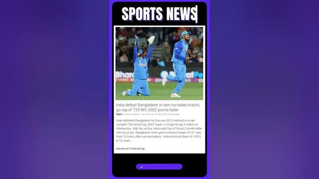 Video thumbnail for India top T20 WC points table after rain-curtailed victory over Bangladesh | #shorts #sports