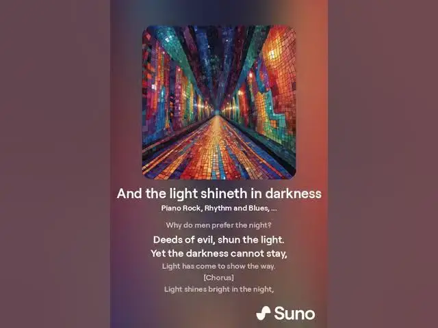 Video thumbnail for And the light shineth in darkness