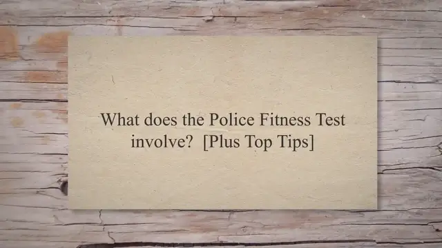 'Video thumbnail for What does the Police Fitness Test involve? [Plus Top Tips]'