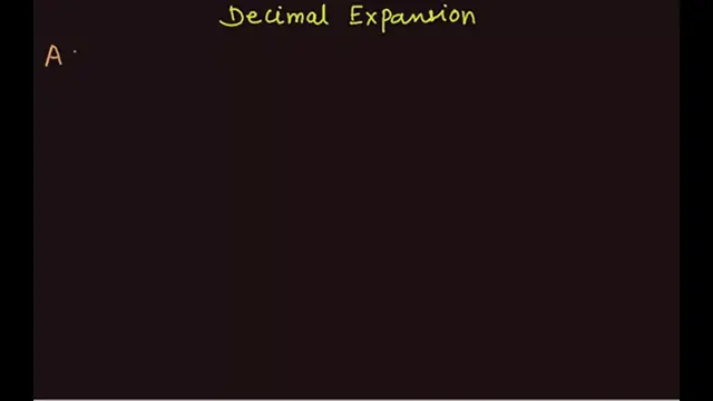 Video thumbnail for Decimal Expansion