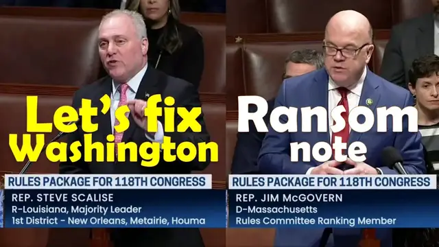Video thumbnail for GOP vows to fix broken Washington with new rules package Democrats label 'a ransom note to America'