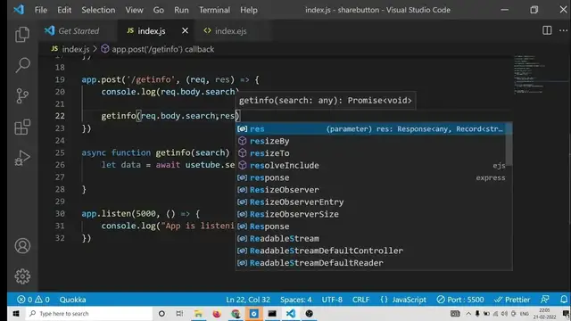 Video thumbnail for Node.js Express Youtube API Web Scraping to Fetch Youtube Channels Titles,Videos & Playlist Info