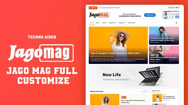 'Video thumbnail for Jago Mag Premium Theme Free Download And Customization | Blogger template'
