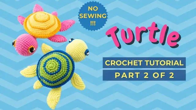 Video thumbnail for Turtle amigurumi tutorial: How to crochet a turtle for beginners NO SEWING | part 2