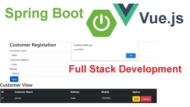 Video thumbnail for Spring boot with Vue js Full Stack Project