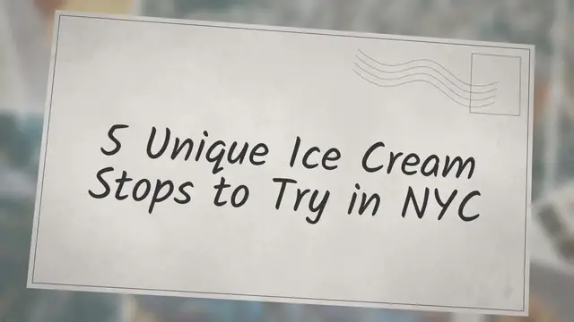 Video thumbnail for 5 Unique Ice Cream Stops to Try in NYC