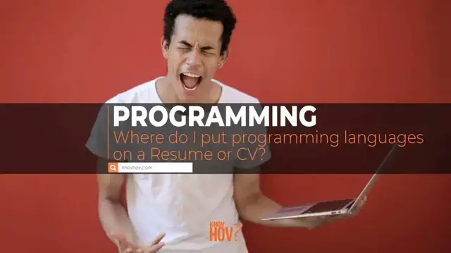 Video thumbnail for Examples of Programming Languages on Resumes | Programming Language Placement: How to Incorporate It Effectively in Your Resume