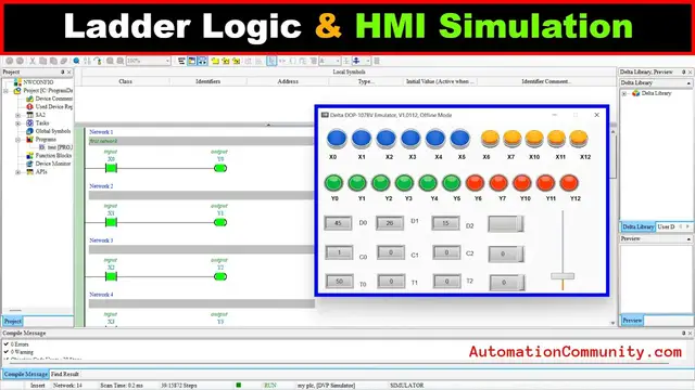 Video thumbnail for Create Ladder Logic and HMI Simulation - Online PLC Class