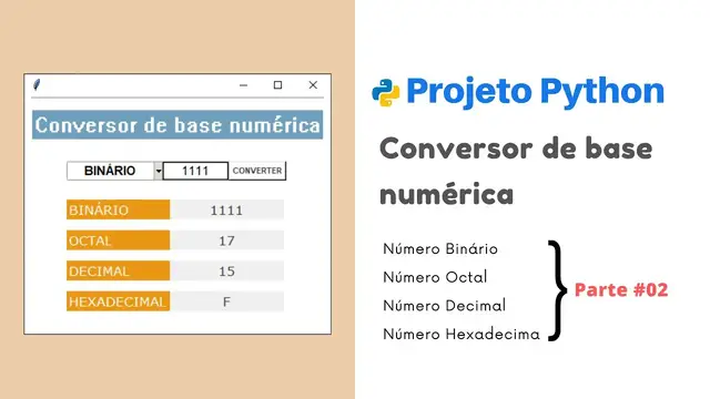 Video thumbnail for Calculadora de conversão de base numérica usando Python | Projeto Python - Parte #02