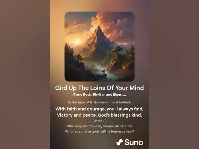 Video thumbnail for Gird Up The Loins Of Your Mind - Inspirational Christian Song