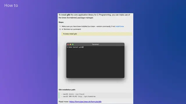Video thumbnail for How to Install glib on Mac