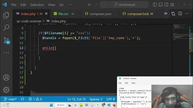 Video thumbnail for PHP 7 Script to Upload CSV File Using HTML5 Form and Import Data in MySQL Table