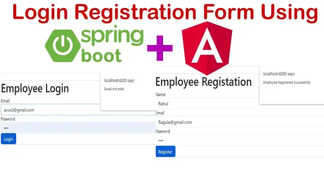 Video thumbnail for Login Registration Form Restful Api Using Spring boot Angular
