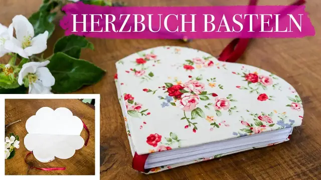 Video thumbnail for DIY - HERZBUCH basteln für MUTTERTAG - Geschenk Selbermachen - einfach und günstig Buch basteln