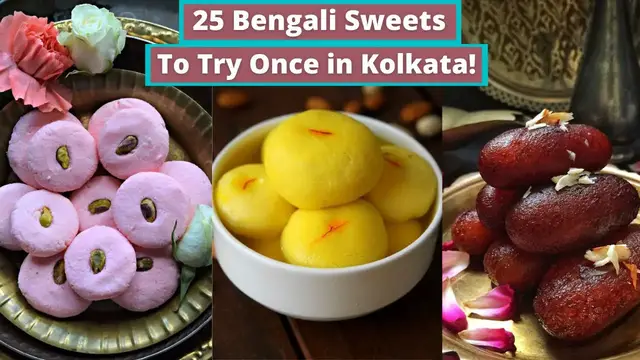 'Video thumbnail for 25 Bengali sweets To Try in kolkota | Mishti Doi, Pantua, Roshogulla, Rasmali, Rajbhog and more'