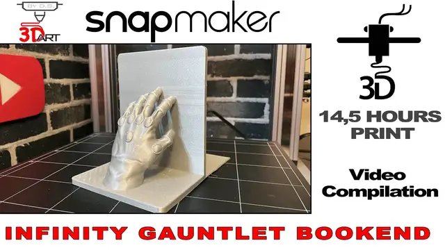 'Video thumbnail for Infinity Gauntlet Bookend Time Lapse. Snapmaker 2.0'
