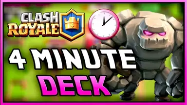 'Video thumbnail for 4 MINUTE DECK!! GOLEM IN CLASH ROYALE THIS DECK IS WINNING SO MANY TOURNAMENT!'