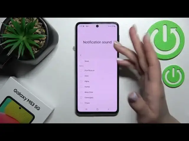 'Video thumbnail for How to Change Notifications Sound on SAMSUNG Galaxy M53 - Sound Settings'