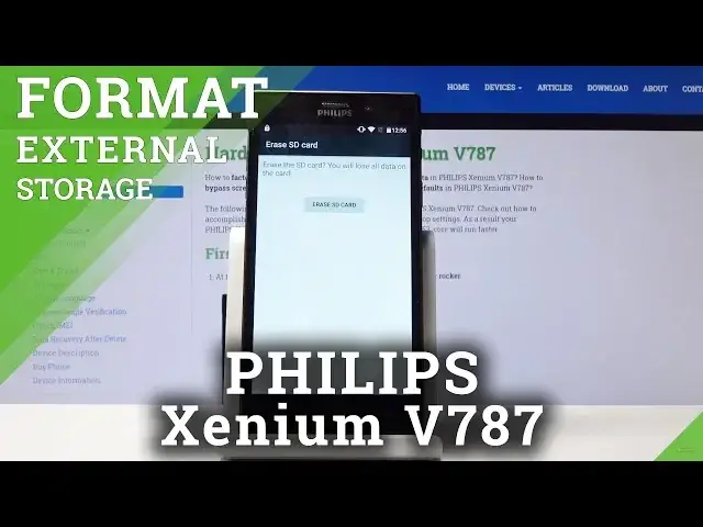 'Video thumbnail for How to Format SD Card in PHILIPS Xenium V787 - Remove Data from External Storage'