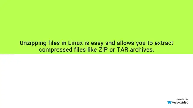 'Video thumbnail for How to Unzip Files in Linux : A Simple Guide'