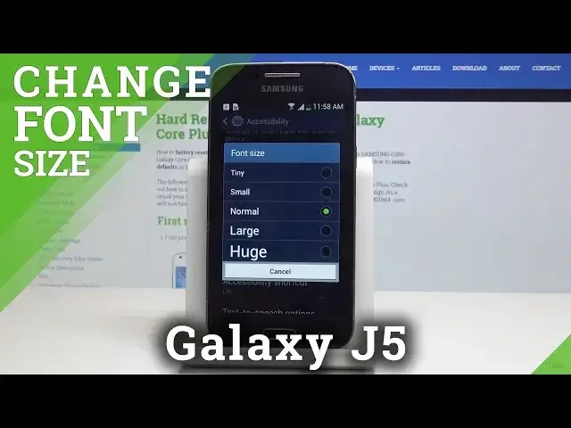 'Video thumbnail for How to Change Font Size in Samsung Galaxy J5 - Adjust Font Style'