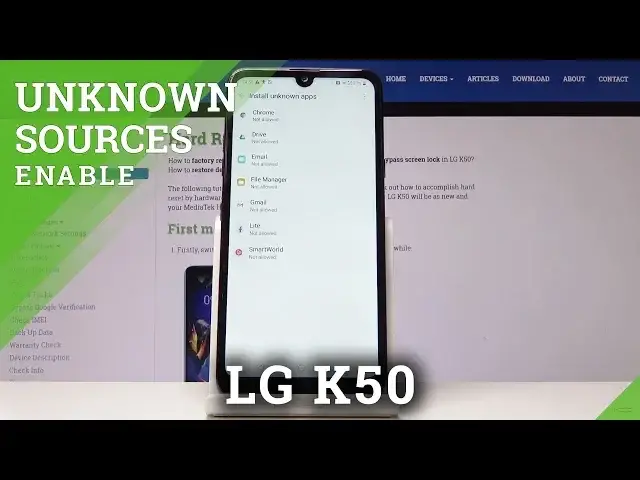 'Video thumbnail for How to Allow Unknown Sources in LG K50 - Download Unknown Applications'