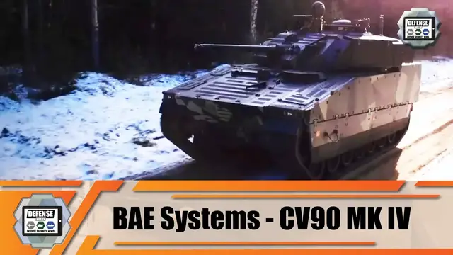 'Video thumbnail for BAE Systems CV90 MkIV enhanced and modernized version of CV90 tracked armored IFV'
