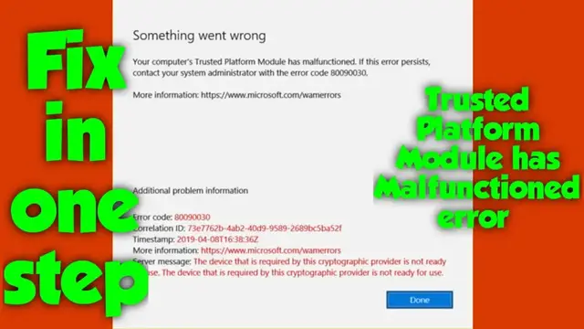 'Video thumbnail for Fix Trusted Platform Module has Malfunctioned error when signing into Office 365 Applications'