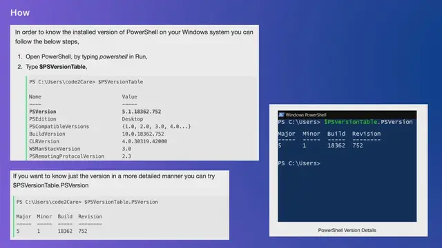 Video thumbnail for How to Identify installed PowerShell version