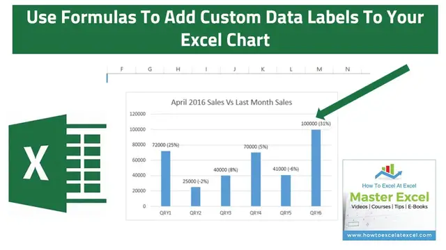 Video thumbnail for Create Custom Data Labels. Excel Charting.