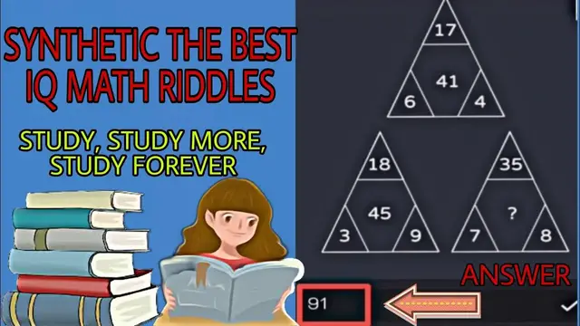 Video thumbnail for Synthetic the best IQ Math Riddles | Training to improve Mathematical thinking | Increase IQ part 4