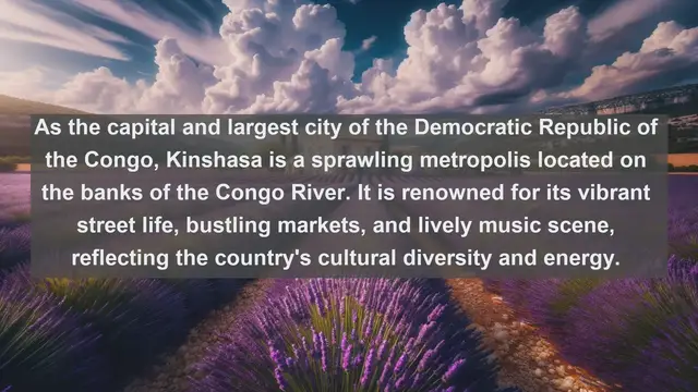 Video thumbnail for Exploring the Largest Cities in the Democratic Republic of the Congo: Top 10 Urban Centers