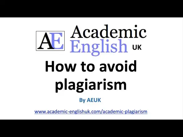 Video thumbnail for How to avoid plagiarism - 8 rules for success!