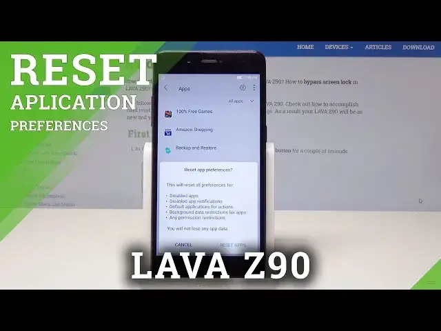 'Video thumbnail for How to Reset App Preferences in LAVA Z90 - Restore App Configuration'