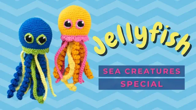 Video thumbnail for Jellyfish crochet free pattern - How to crochet amigurumi Jellyfish (NO SEW)