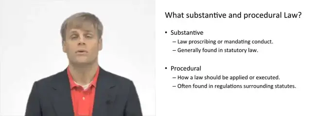 Video thumbnail for Substantive and Procedural Law