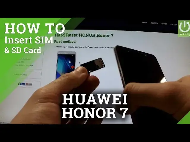 'Video thumbnail for HUAWEI Honor 7 - How to Insert SIM card and micro SD card in Honor phones'