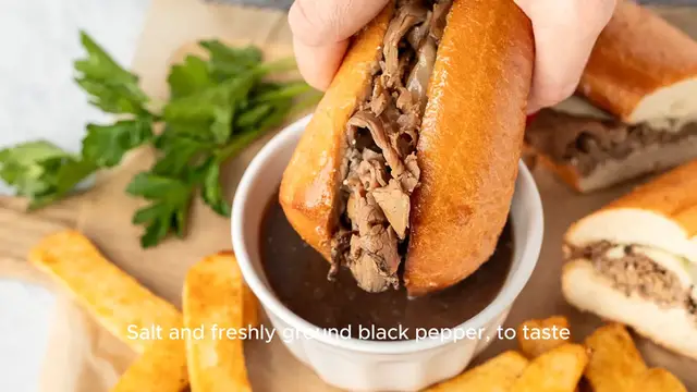 Video thumbnail for French Dip Sandwich Recipe